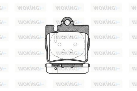 Колодки тормозные дисковые задние MB S-CLASS (W220) (98-06) WOKING P670300 (фото 1)