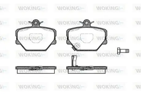 Гальмівні колодки пер. City Coupe/Crossblade/Fortwo (98-14) WOKING P605302