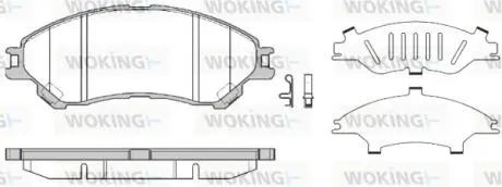Гальмівні колодки пер. SUZUKI SX4 S-CROSS/VITARA 1.0-1.6 15- WOKING P1489302