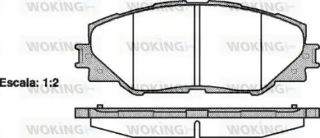 Гальмівні колодки пер. AURIS/RAV 4 III/RAV 4 IV 1.8-2.5H 06- WOKING P1334300