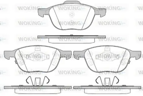 Колодки гальмівні дискові передні Ford Focus iii Electric 10- (P11823.12) WOKI WOKING P1182312