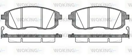 Гальмівні колодки пер. Cube/Juke/Latitude/SX4/Teana (06-21) WOKING P393314