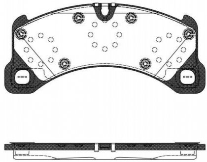 Колодки гальмівні дискові передні Porsche Cayenne 3.0 10-,Porsche Cayenne 3.6 WOKING P1245350 (фото 1)