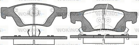 Колодки гальмівні дискові задні Jeep Grand cherokee iii 5.7 05-10,Jeep Grand c WOKING P1546302