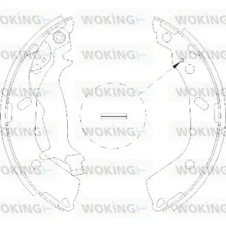 Колодки гальмівні барабанні задні Hyundai Getz 1.1 02-10,Hyundai Getz 1.3 02-1 WOKING Z419300