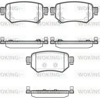 Гальмівні колодки зад. Mazda 6 2.0-2.5 12- WOKING P1782302