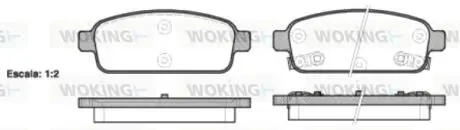 Тормозные колодки зад. AVEOC/AMPERA/ASTRA 1.3D-2.0D 09- WOKING P1532302