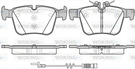 Колодки тормозные дисковые задние Mercedes-benz C-class (s205) 1.6 14-,Mercedes- WOKING P1416320