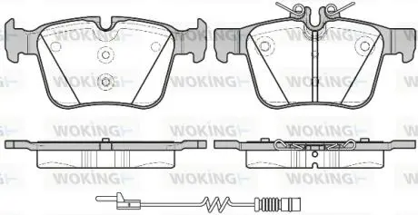 Колодки гальмівні дискові задні Mercedes-benz C-class (s205) 1.6 14-,Mercedes- WOKING P1416320