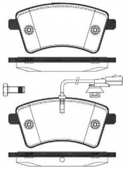 Колодки гальмівні дискові передні Renault Kangoo be bop 1.5 09-,Renault Kangoo WOKING P1251301 (фото 1)