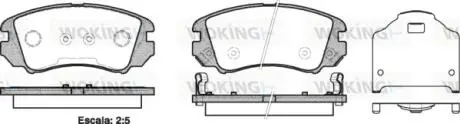 Гальмівні колодки пер. Sonata 01-/Magentis 05- WOKING P853322