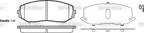 Гальмівні колодки пер. Suzuki Grand Vitara 05-15 (tociko) WOKING P1325302