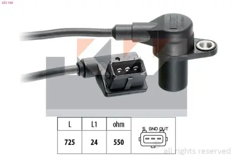Датчик р/вала, к/вала (аналог EPS 1.953.130/Facet 9.0130) KW 453 130