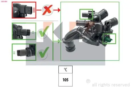 Фото термостат (аналог EPS 1.880.866 /Facet 7.8866) KW 580 866 Термостат (аналог EPS 1.880.866 /Facet 7.8866) KW 580 866