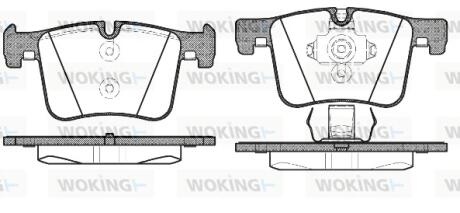 Тормозные колодки пер. F36/F23/F34/F33/F22/F32/F21/F31/F20/X F26/F30/X F25 10- WOKING P1557300