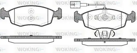 Фото 1 - колодки гальмівні дискові передні Fiat 500 0.9 07-,Fiat 500 c 0.9 09-,Fiat Gra WOKING P072352 Колодки гальмівні дискові передні Fiat 500 0.9 07-,Fiat 500 c 0.9 09-,Fiat Gra WOKING P072352 (фото 1)