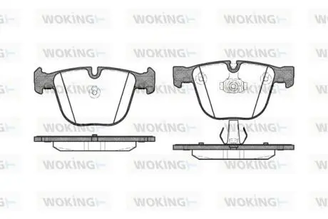 Колодки гальмівні дискові задні Bmw 1 3.0 07-13,Bmw 3 4.0 05-11,Bmw 3 4.0 05-1 WOKING P992300