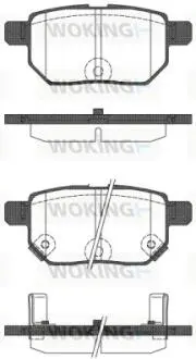 Колодки тормозные дисковые задние Lexus Ct (zwa10_) 1.8 10-,Toyota Auris 1.8 06- WOKING P1386322
