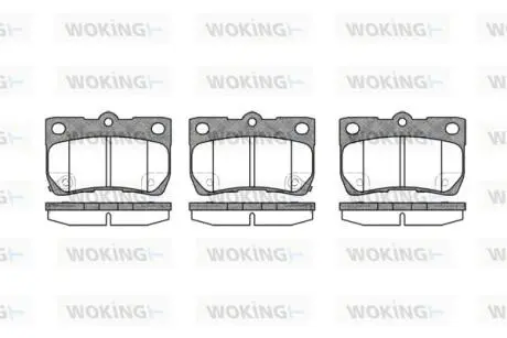 Колодки гальмівні дискові задні Lexus Gs (grs19_, uzs19_, urs19_) 3.0 05-11 (P WOKING P1081302