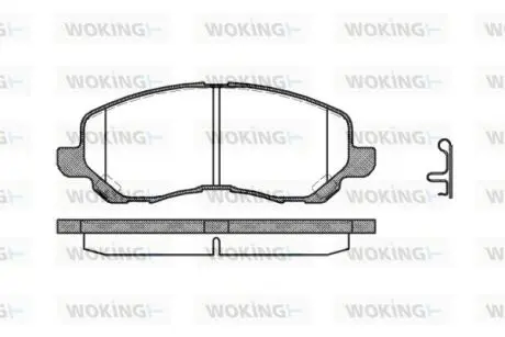 Гальмівні колодки пер. Lancer VIII/Outlander II/Peugeot 4008 08- WOKING P904312