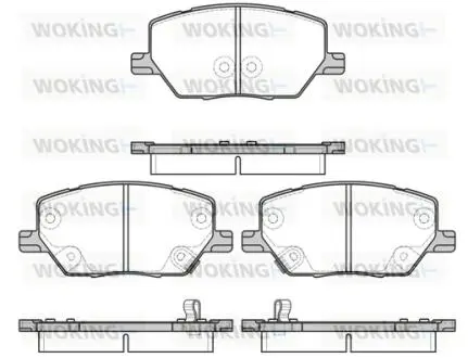 Гальмівні колодки пер. Fiat 500X / Jeep Renegade1.4-2.0 14- WOKING P1740302