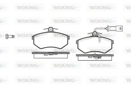 Колодки тормозные дисковые передние Chery Amulet ii 1.8 10-,Chery Amulet ii 2.0 WOKING P034302