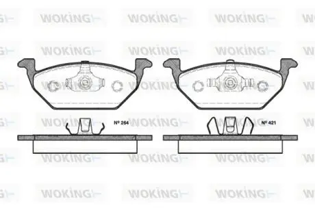 Гальмівні колодки пер. Caddy III/Golf V/Passat B6/Octavia A5 1.2-2.0 05-15 WOKING P733320