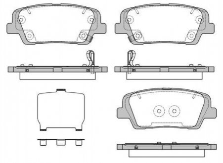 Колодки гальмівні дискові задні Hyundai Santa fe iii 2.0 12-,Hyundai Santa fe WOKING P1374309 (фото 1)