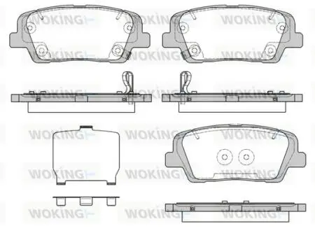 Колодки гальмівні дискові задні Hyundai Santa fe iii 2.0 12-,Hyundai Santa fe WOKING P1374309