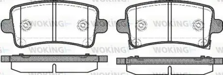 Тормозные колодки зад. Opel Insignia 08- (TRW) WOKING P1288304