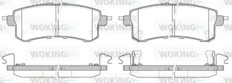 Колодки гальмівні дискові задні Infiniti Qx56 5.6 10-,Nissan Patrol vi 5.6 10- WOKING P1547302
