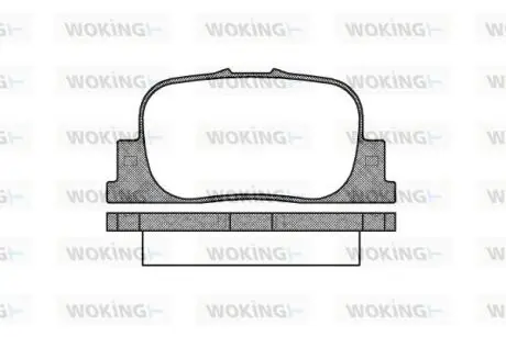 Гальмівні колодки зад. Prius/Avalon/Mark/Camry 96-09 WOKING P901300