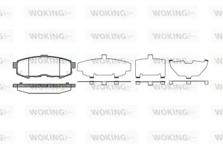 Колодки тормозные дисковые задние MAZDA MPV II (LW) 2.0 DI (02-06) WOKING P1060300