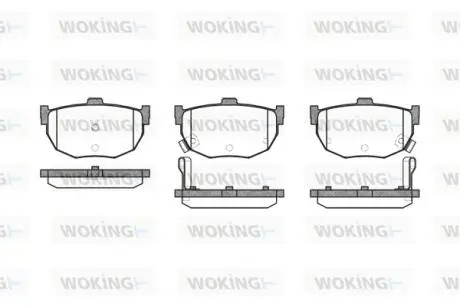Гальмівні колодки зад. HYUNDAI LANTRA I (J-1) 1.5/ NISSAN MAXIMA 1.6-3.0 88-09 WOKING P3943.12