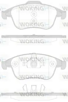 Гальмівні колодки пер. Scenic/Megane 09-16/Clio 13-21 (ATE) (155,3x63x18) WOKING P12503.30