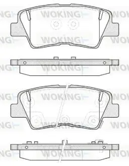 Гальмівні колодки зад. Hyundai i30/i40 11-/Kia Cee'd 1.6-3.3 12- (akebono) WOKING P12623.52