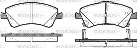 Гальмівні колодки пер. Toyota Auris 07-12 (bosch) (150,8x62,5x19,5) WOKING P12413.02