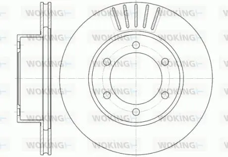 Гальмівний диск передн. 4 RUNNER III /LAND CRUISER 90 2.7-3.4 95-02 WOKING D6562.10