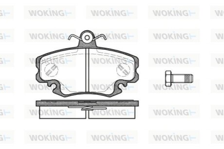 Гальмівні колодки пер. Logan 05-/Megane 96-03/Clio 1.2-1.9 91-05 WOKING P0413.10