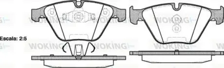 Гальмівні колодки пер. BMW 3 (E90)/5 (E60)/7 (E65) 02-13 (ATE) WOKING P9573.10