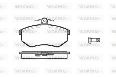 Гальмівні колодки пер. PASSAT B3/B4 /Golf IV 1.8 86-92 (TRW) WOKING P0343.10
