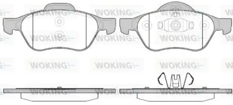 Гальмівні колодки пер. Renault Megane/Scenic/Clio 02- (ATE) WOKING P8623.40