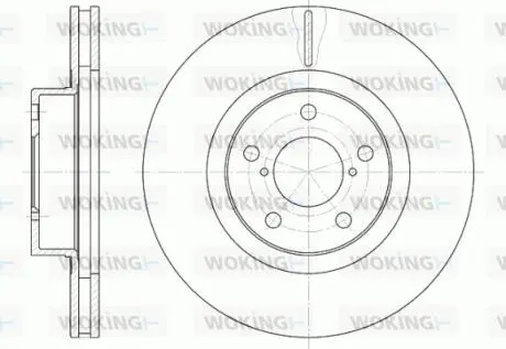 Гальмівний диск задн/пер. Impreza/Outback/Legacy/Forester08- WOKING D6715.10