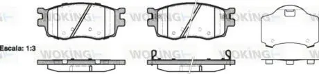 Гальмівні колодки пер. Hyundai Accent/Kia Rio 05- (mando) WOKING P13083.02