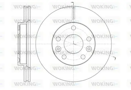 Гальмівний диск перед. Duster/Kaptur/Megane/Terrano (14-21) WOKING D61478.10