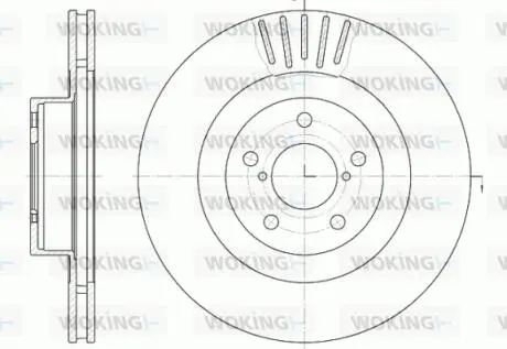 Гальмівний диск BRZ/Forester/Impreza/Legacy/Outback (09-21) WOKING D6816.10