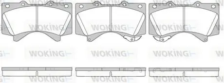 Гальмівні колодки пер. Toyota Land Cruiser 08- (advics) WOKING P13713.02
