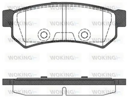 Гальмівні колодки зад. Gentra/Lacetti/Lacetti/Nubira 03- WOKING P11483.10