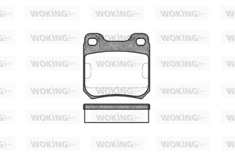 Тормозные колодки зад. Opel Omega/SAAB 9-5 2.0-3.0 87-03 WOKING P3393.40