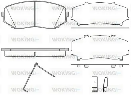 Гальмівні колодки пер. Mazda CX-7/CX-9 07- (sumitomo) WOKING P13673.02